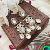 Vriksham Teardrop Crystal Dangler Party Wear Glamour Earrings-G20152